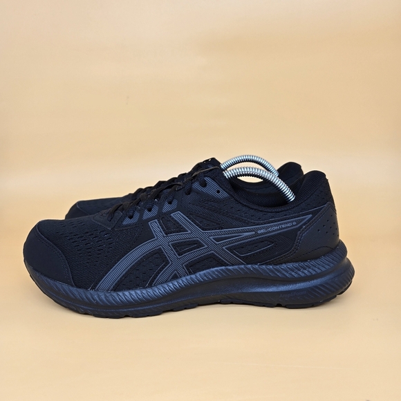 ASICS Gel-Contend 8 'Black Carrier Grey' Men's Running Shoes Size 9 - Picture 1 of 8